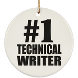 Number One #1 Technical Writer - Circle Ornament