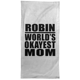 Robin World's Okayest Mom - Hand Towel