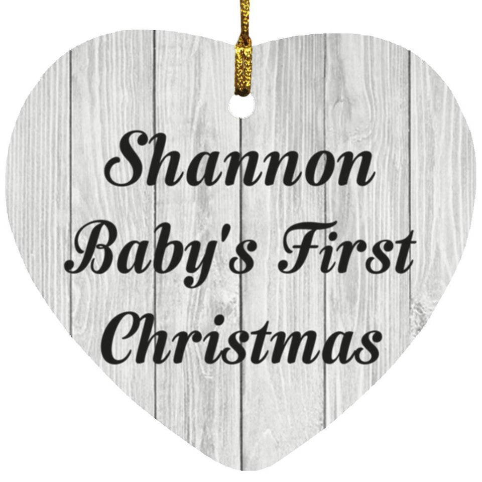 Shannon Baby's First Christmas - Heart Ornament F