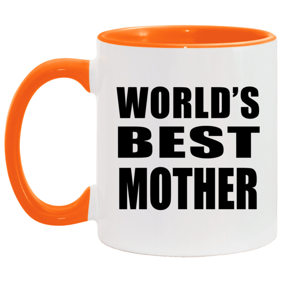 World's Best Mother - 11oz Accent Mug Orange