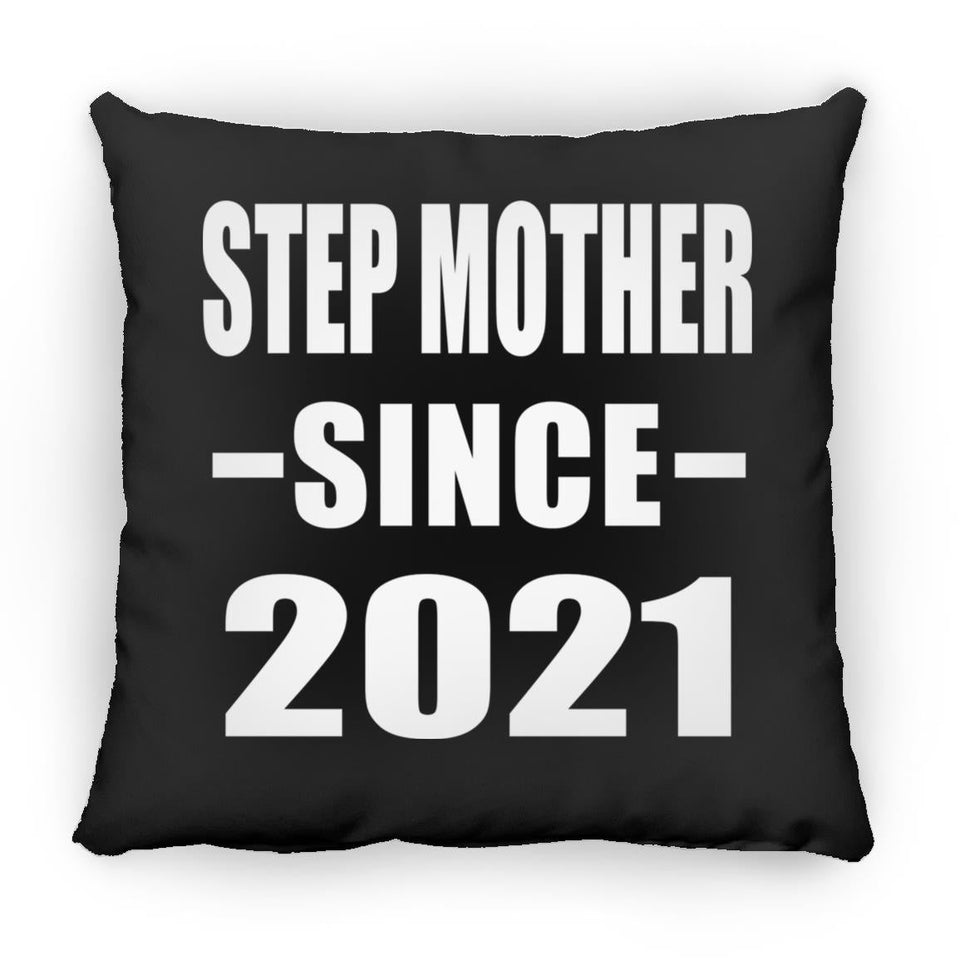 Step Mother Since 2021 - Throw Pillow Black