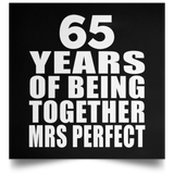 65th Anniversary 65 Years Of Being Mrs Perfect - Poster Square