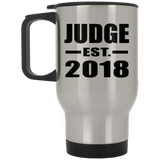 Judge Established EST. 2018 - Silver Travel Mug