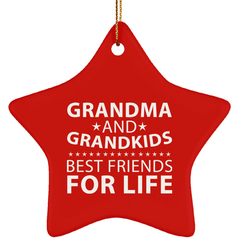 Grandma and Grandkids, Best Friends For Life - Star Ornament