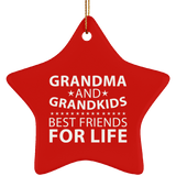 Grandma and Grandkids, Best Friends For Life - Star Ornament