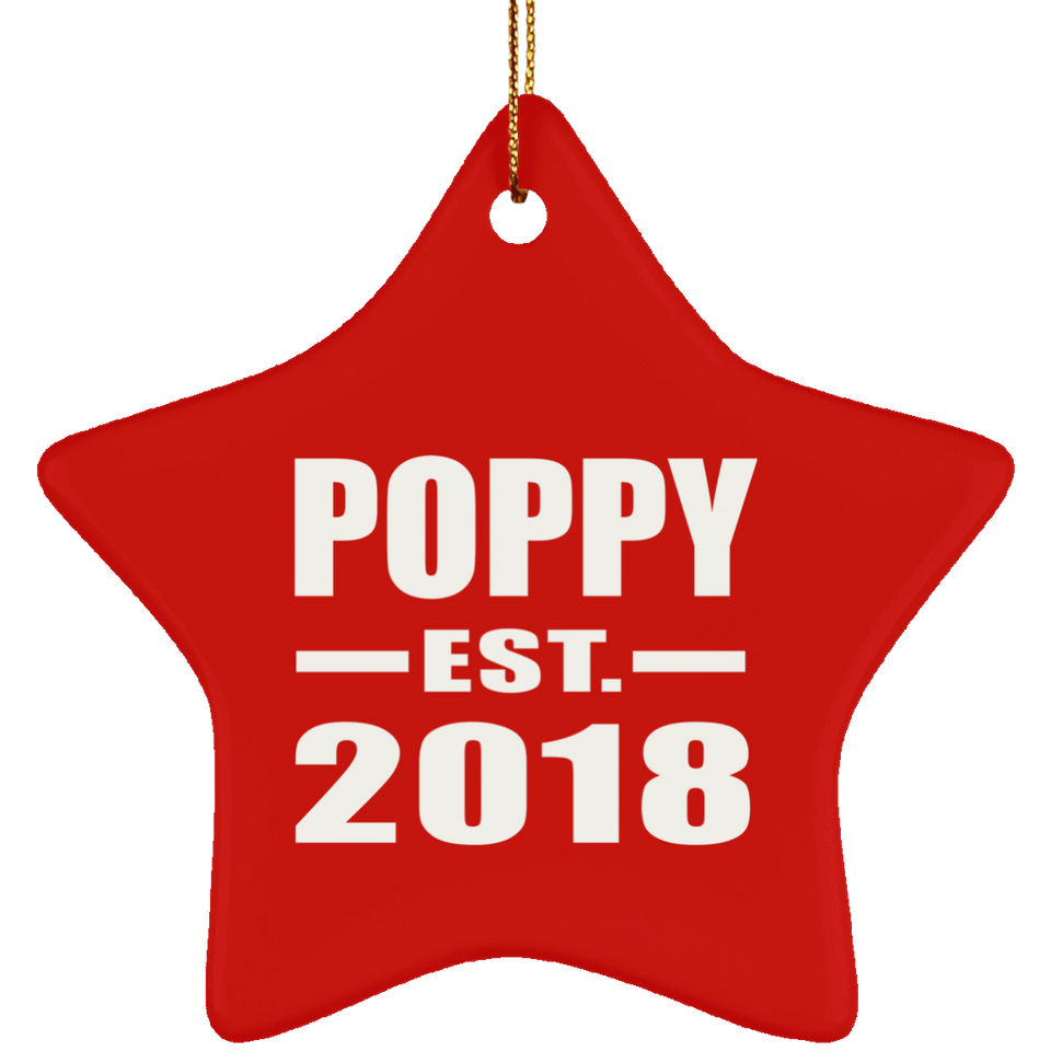 Poppy Established EST. 2018 - Star Ornament