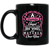 Grandmother Is Like An Angel Takes You Under Her Wings - 11 Oz Coffee Mug Black