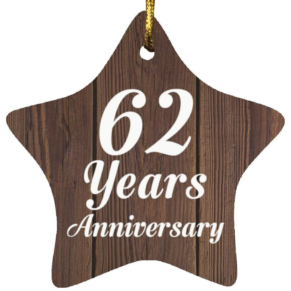62nd Anniversary 62 Years Anniversary - Star Ornament D
