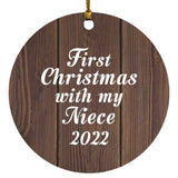 First Christmas With My Niece 2022 - Circle Ornament D