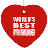 World's Best Environmental Engineer - Heart Ornament