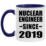 Nuclear Engineer Since 2019 - 11oz Accent Mug Purple