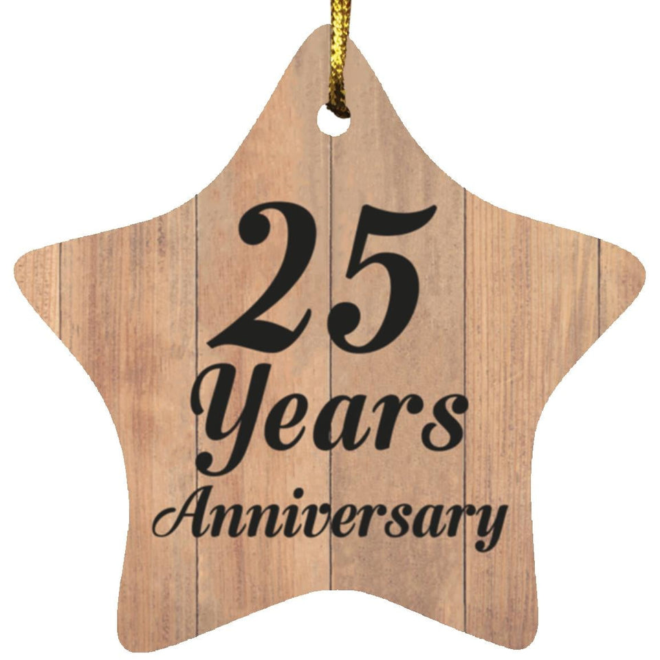 25th Anniversary 25 Years Anniversary - Star Ornament C