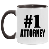 Number One #1 Attorney - 11oz Accent Mug Black