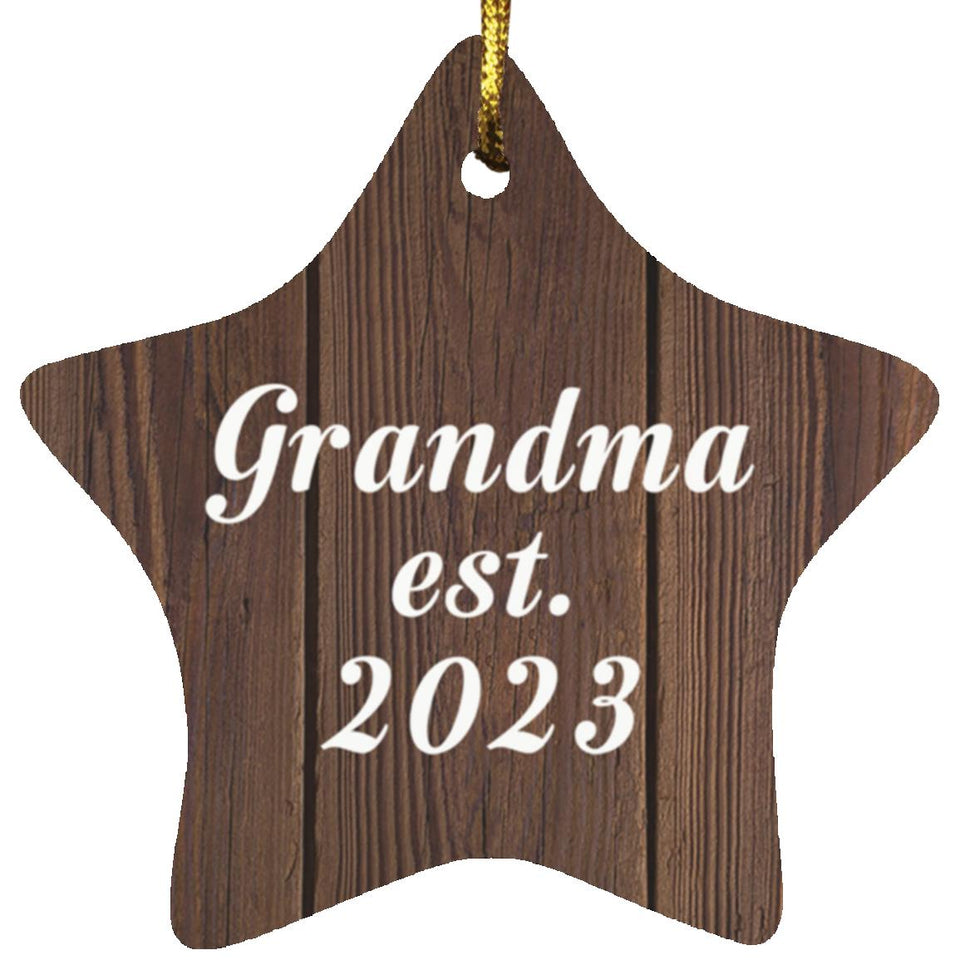 Grandma Established Est. 2023 - Star Ornament D