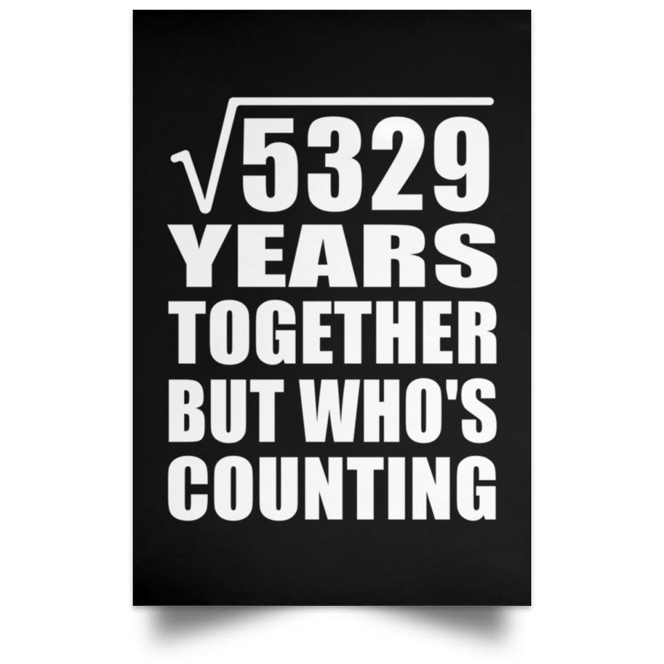 73rd Anniversary Square Root of 5329 Years Who's Counting - Poster Portrait