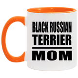 Black Russian Terrier Mom - 11oz Accent Mug Orange