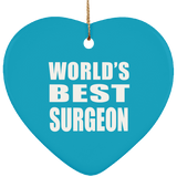 World's Best Surgeon - Heart Ornament