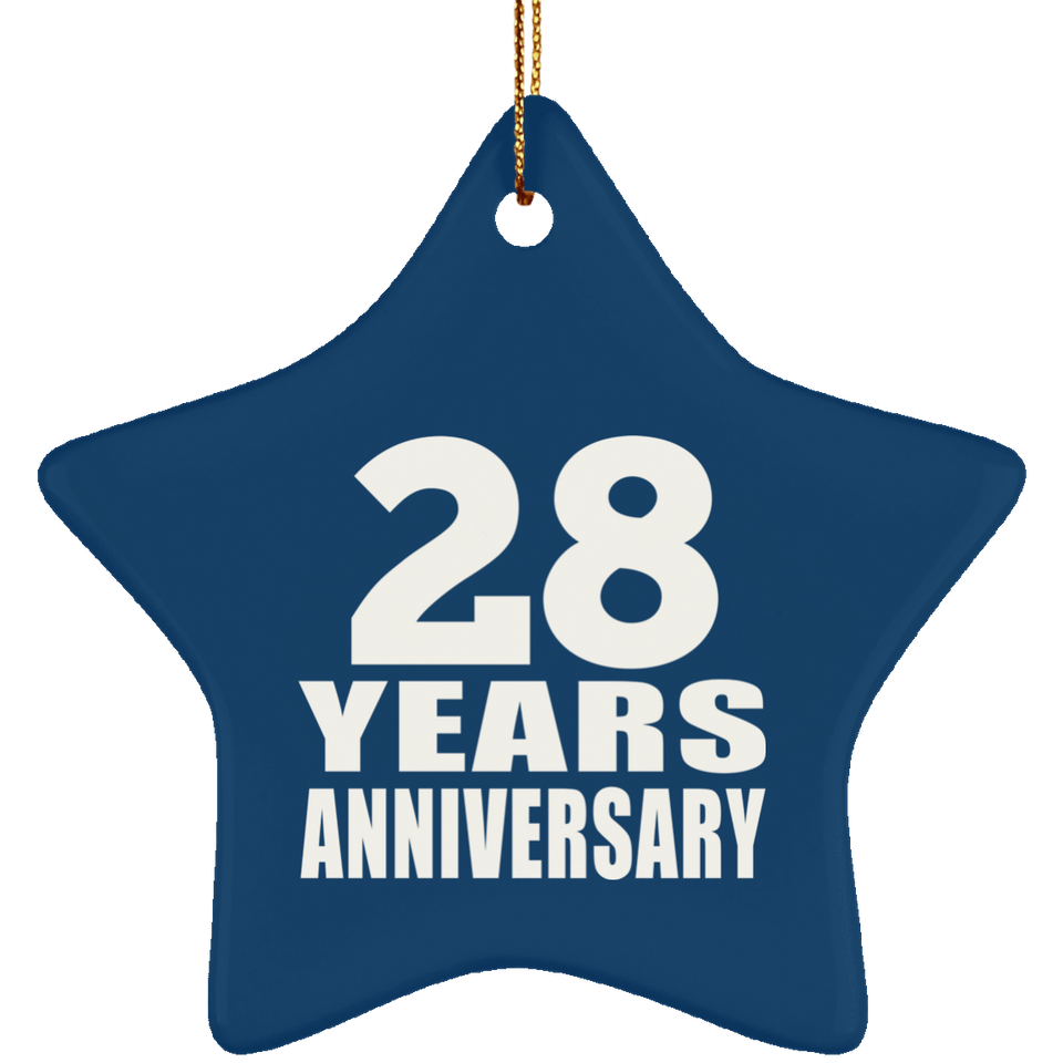 28th Anniversary 28 Years - Star Ornament