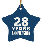 28th Anniversary 28 Years - Star Ornament