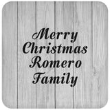 Merry Christmas Romero Family - Drink Coaster F