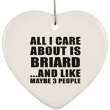 All I Care About Is Briard - Heart Ornament