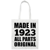 101st Birthday Made in 1923 All Parts Original - Tote Bag White