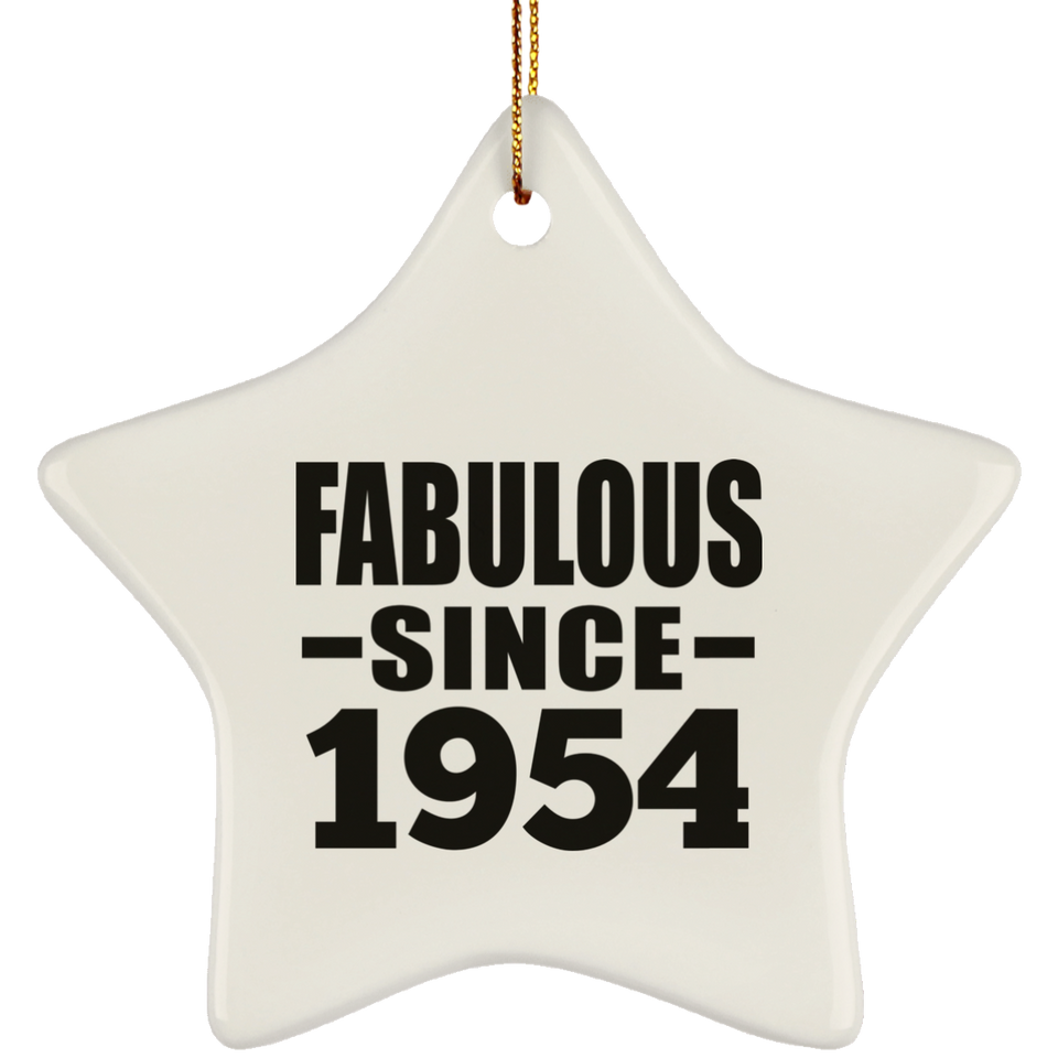 70th Birthday Fabulous Since 1954 - Star Ornament