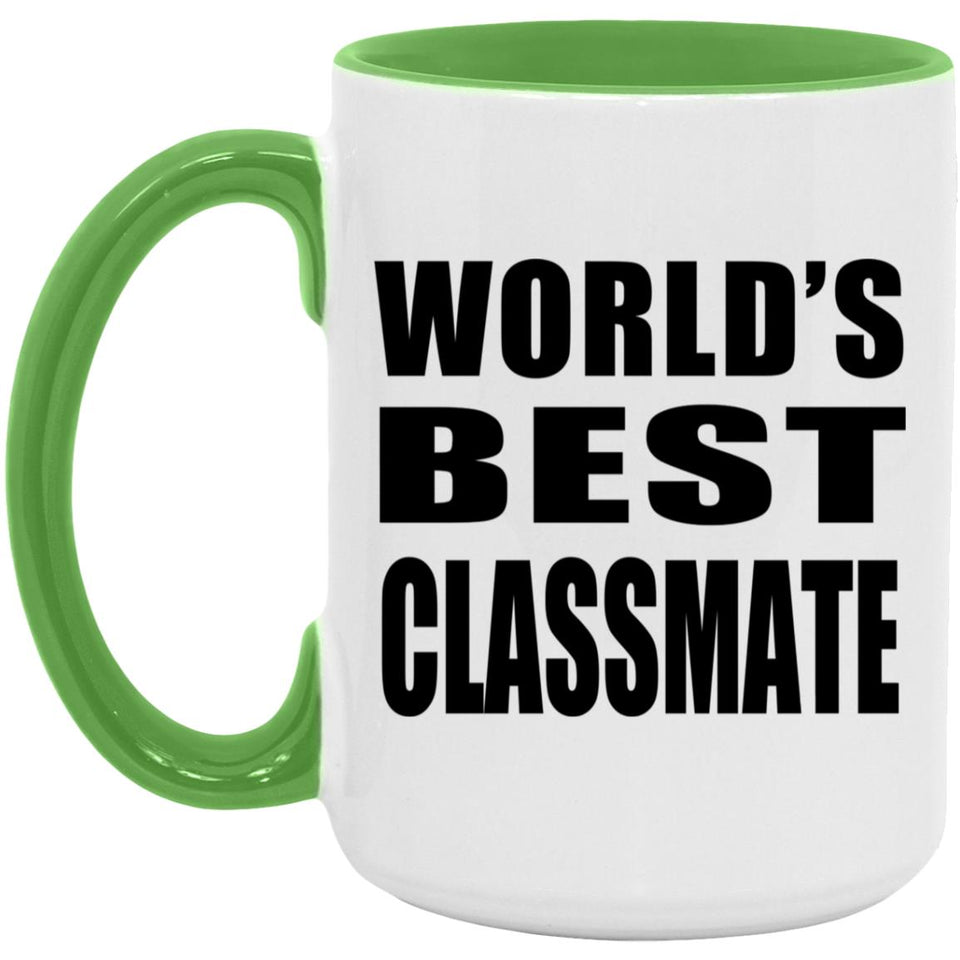 World's Best Classmate - 15oz Accent Mug Green