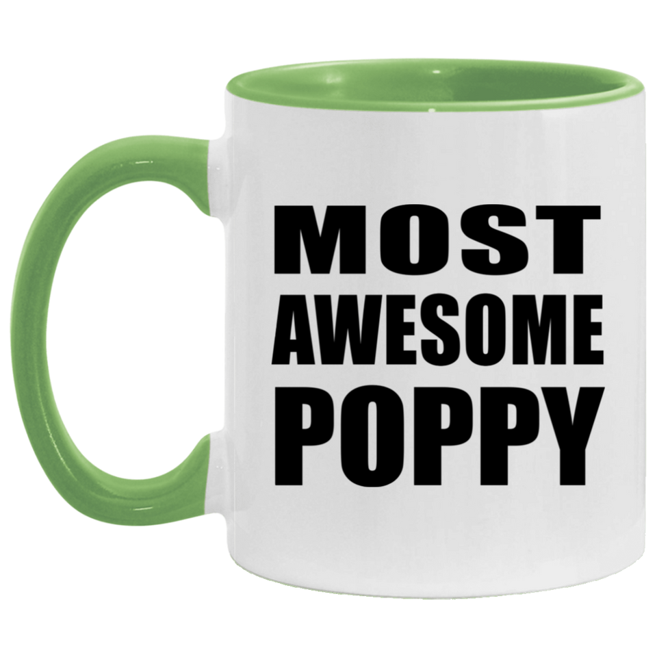 Most Awesome Poppy - 11oz Accent Mug Green