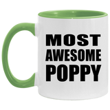 Most Awesome Poppy - 11oz Accent Mug Green