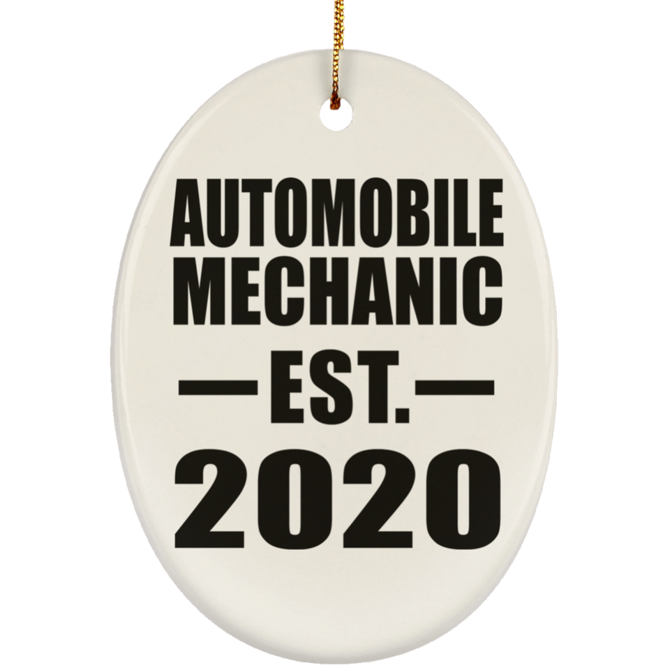 Automobile Mechanic Established EST. 2020 - Oval Ornament