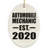 Automobile Mechanic Established EST. 2020 - Oval Ornament