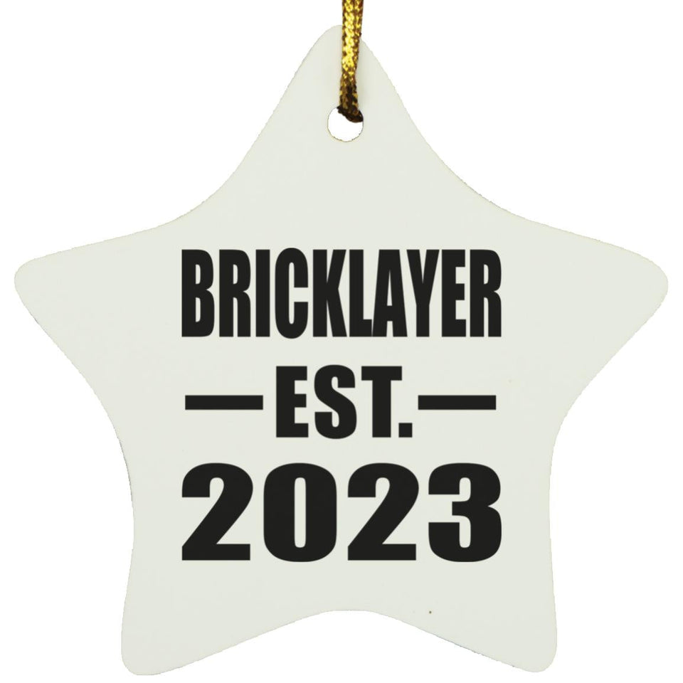 Bricklayer Established EST. 2023 - Star Ornament