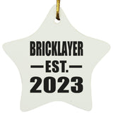 Bricklayer Established EST. 2023 - Star Ornament