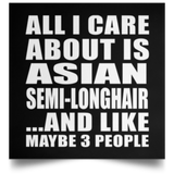 All I Care About Is Asian Semi-Longhair - Poster Square