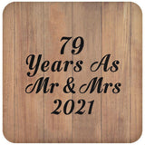 79 Years As Mr & Mrs 2021 - Drink Coaster C