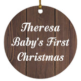 Theresa Baby's First Christmas - Circle Ornament D