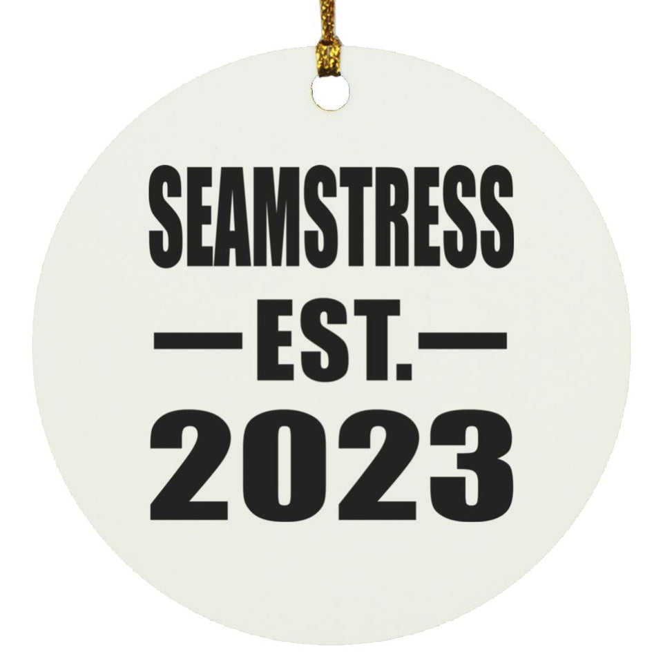 Seamstress Established EST. 2023 - Circle Ornament