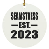 Seamstress Established EST. 2023 - Circle Ornament