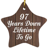 97th Anniversary 97 Years Down Lifetime To Go - Star Ornament D