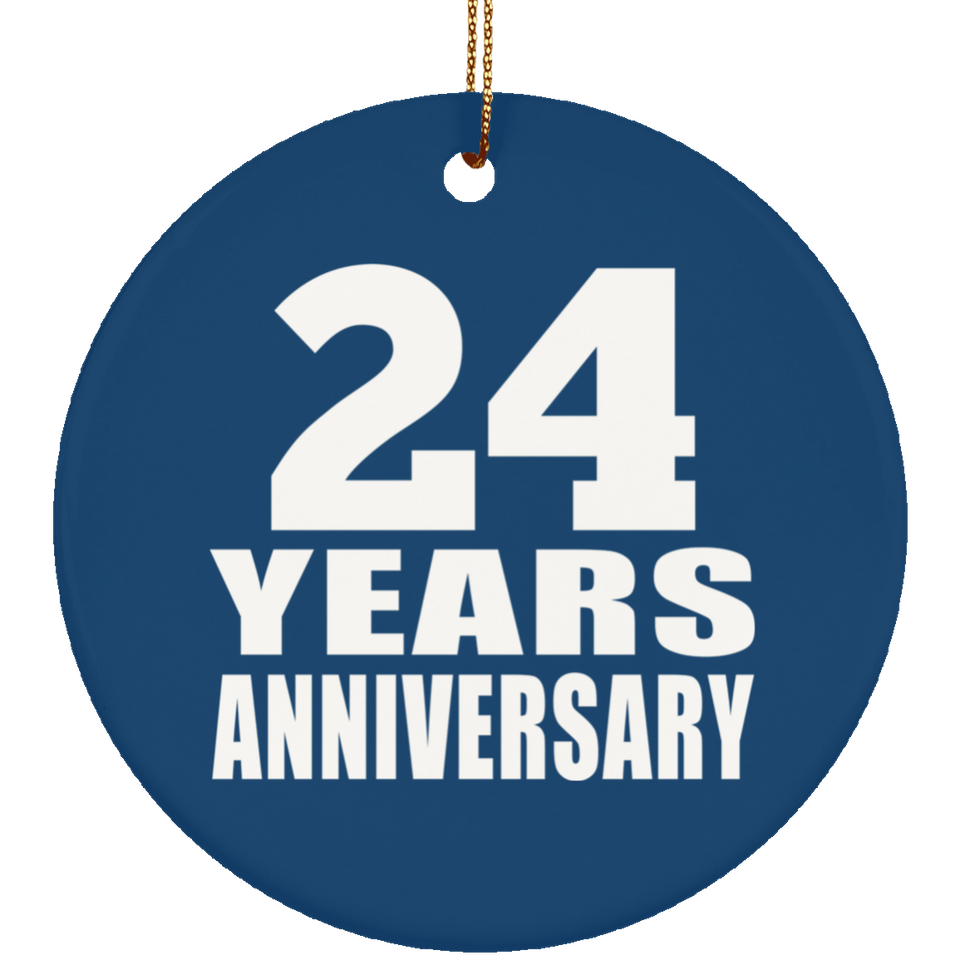 24th Anniversary 24 Years Anniversary - Circle Ornament