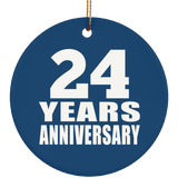 24th Anniversary 24 Years Anniversary - Circle Ornament