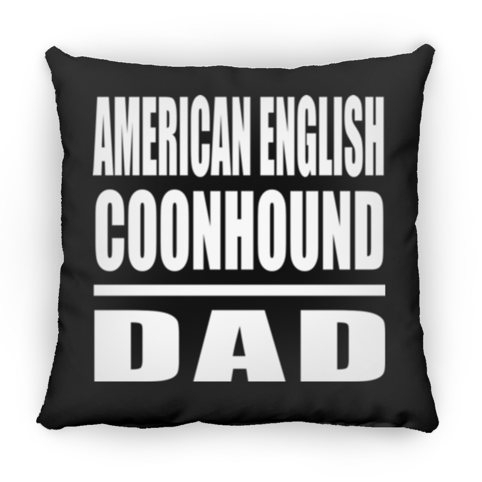 American English Coonhound Dad - Throw Pillow Black