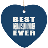 Best Insurance Underwriter Ever - Heart Ornament