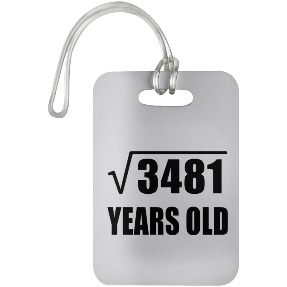 59th Birthday Square Root of 3481 Years Old - Luggage Bag Tag