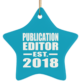 Publication Editor Established EST. 2018 - Star Ornament