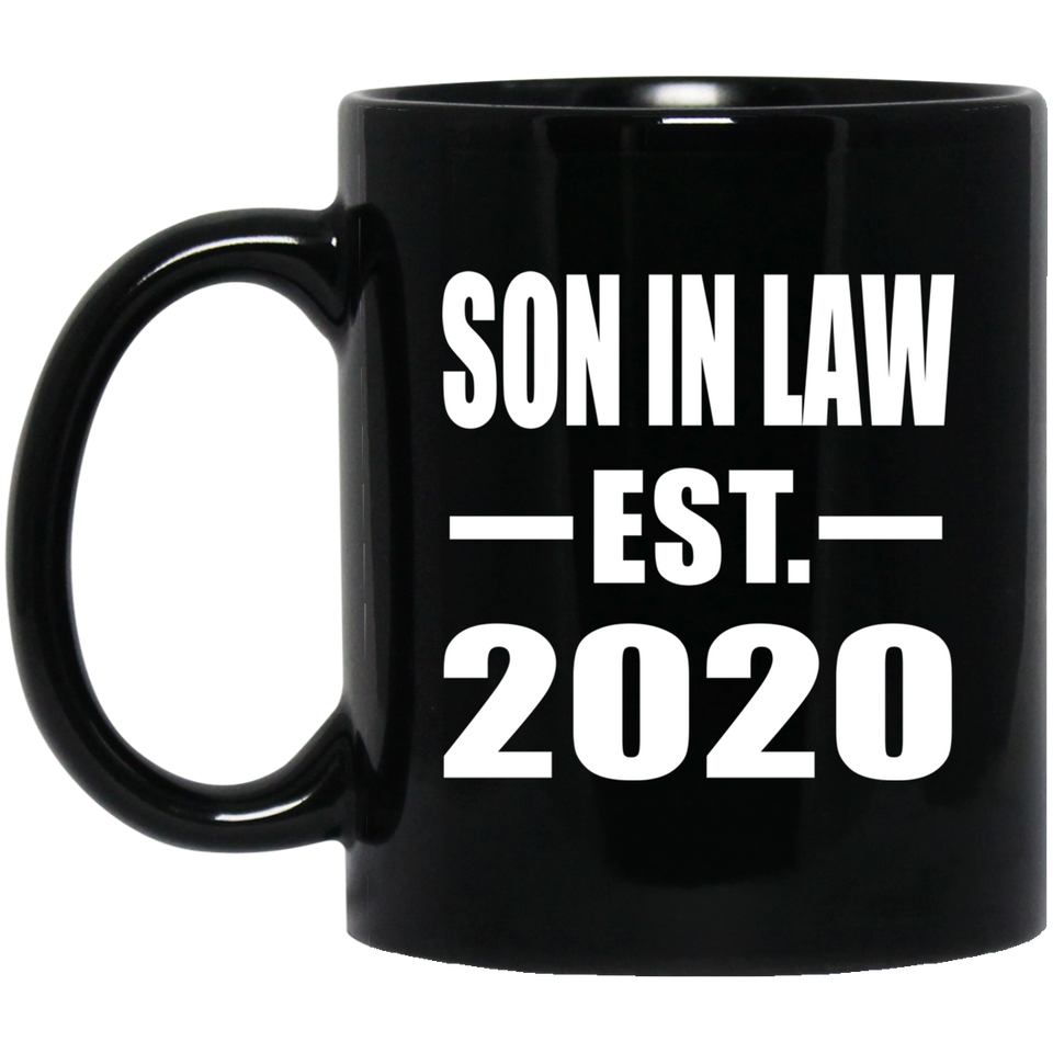 Son In Law Established EST. 2020 - 11oz Coffee Mug Black