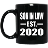 Son In Law Established EST. 2020 - 11oz Coffee Mug Black