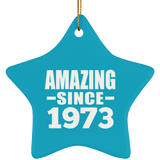 51st Birthday Amazing Since 1973 - Star Ornament