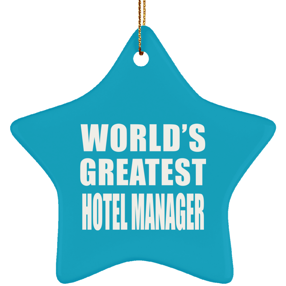 World's Greatest Hotel Manager - Star Ornament